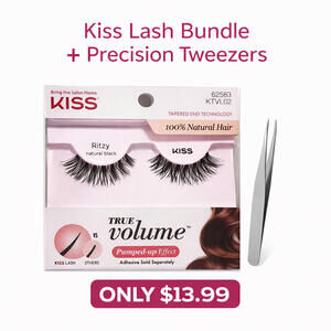 Kiss True Volume Lash Bundle + Precision Tweezers